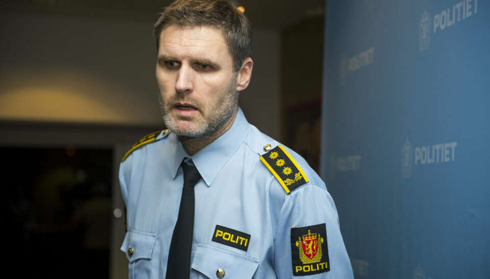 Politiadvokat Fredrik Soma på pressekonferansen ang drapet på Ålgård i natt.Foto: Carina Johansen / NTB