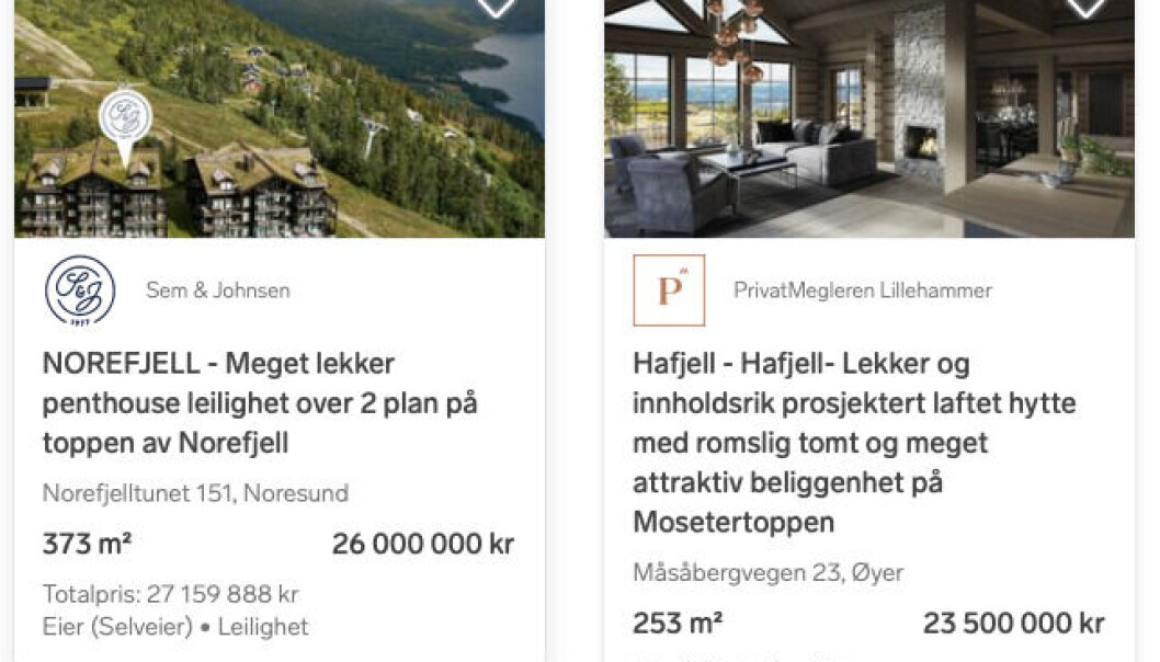 Dette er de to dyreste fritidseiendommene som er til salgs på Finn.no Dette er de to dyreste fritidseiendommene som er til salgs på Finn.no