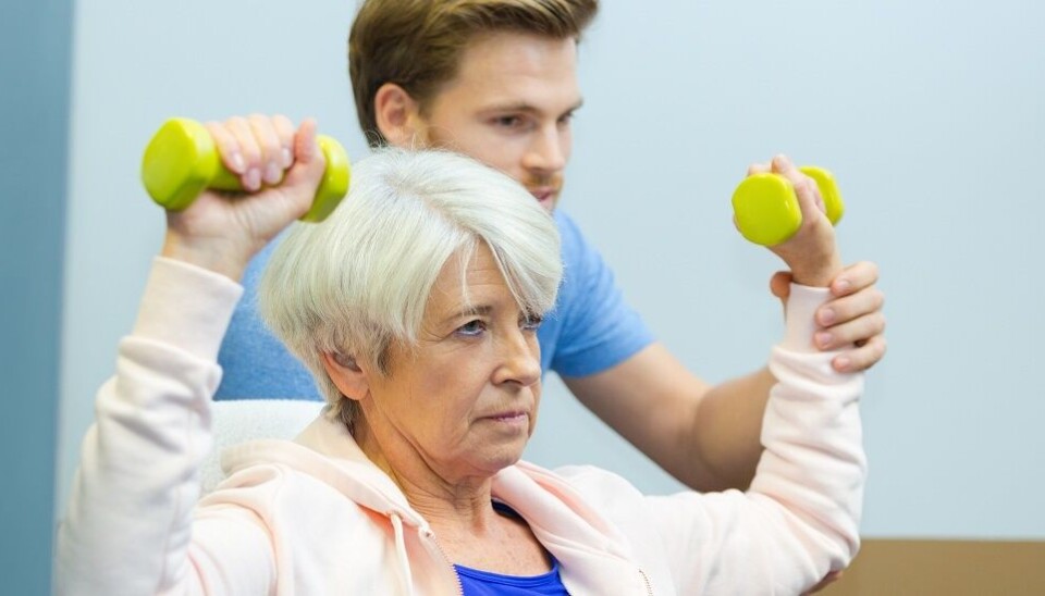 strong active elderly woman