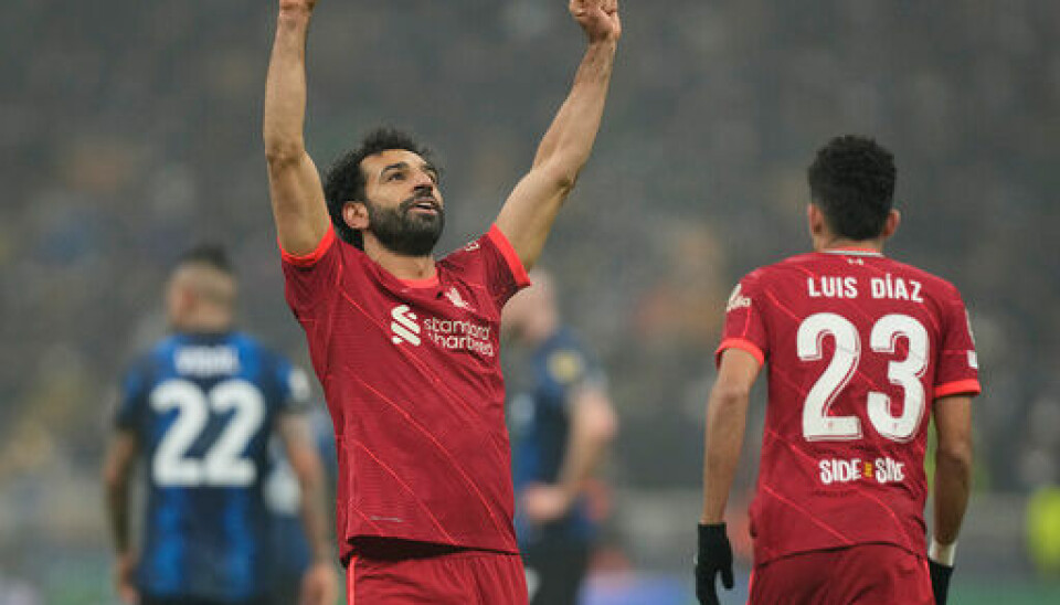 Mohamed Salah doblet Liverpool-ledelsen mot Inter i mesterligaen onsdag. Foto: Antonio Calanni / AP / NTB