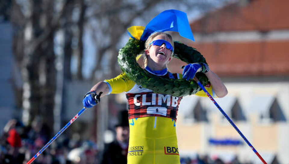Astrid Øyre Slind og Andreas Nygaard vant Vasaloppet. Foto: Ulf Palm/TT / NTB