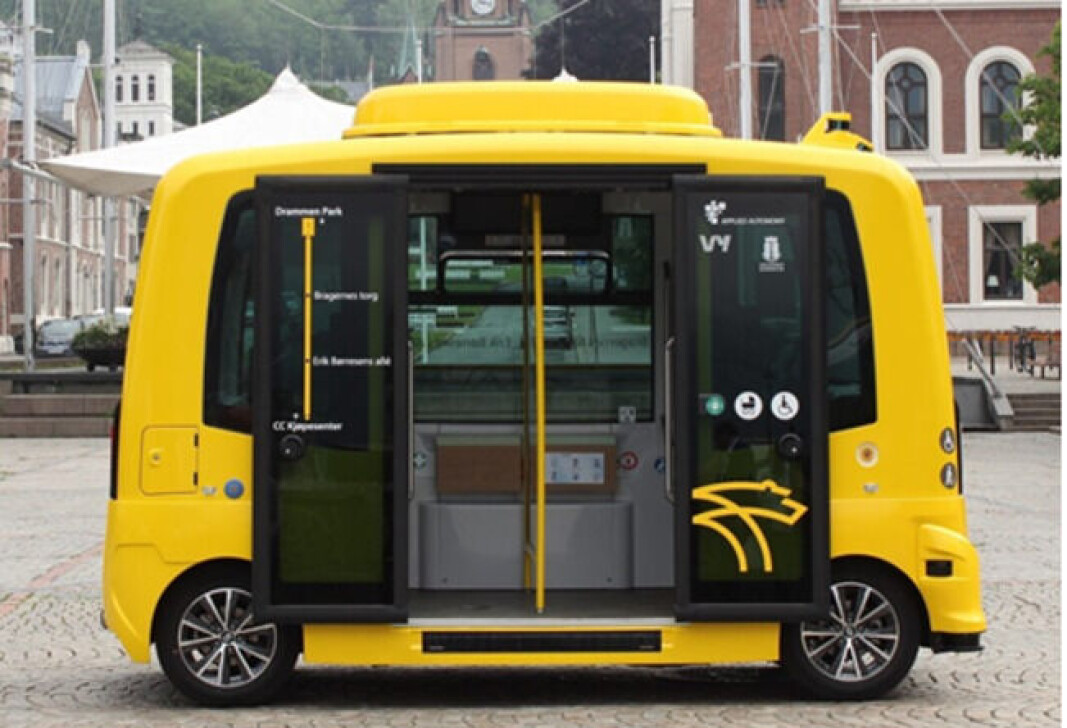 Selvkjørende buss i Dreammen. Selvkjørende buss i Dreammen.