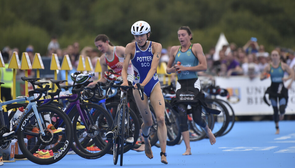 Fra Triatlon-konkurransen i Commowealth Games.