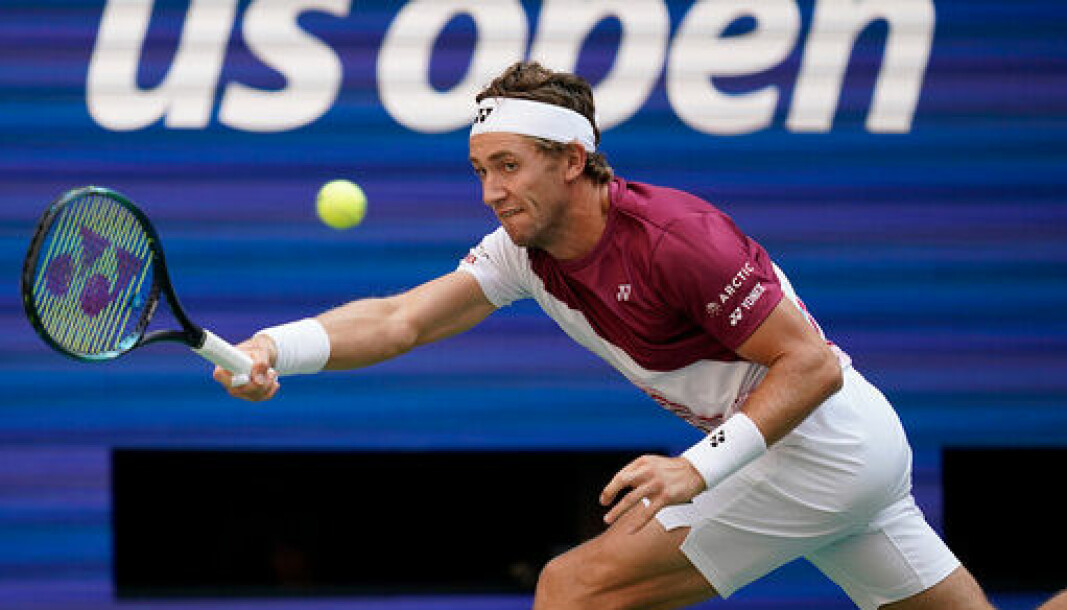 Casper Ruud er i finalen i US Open. En tennis-sensasjon. Foto: Charles Krupa/ AP/ NTB.
