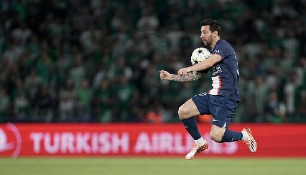 PSGs Lionel Messi i kampen mot Maccabi Haifa onsdag kveld. Foto: Ariel Schalit / AP / NTB