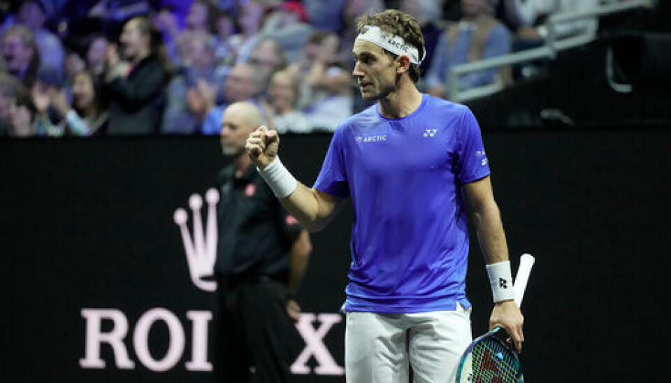 Casper Ruud under kampen mot Jack Sock i Laver Cup fredag. Foto: Kin Cheung / AP / NTB Casper Ruud under kampen mot Jack Sock i Laver Cup fredag. Foto: Kin Cheung / AP / NTB