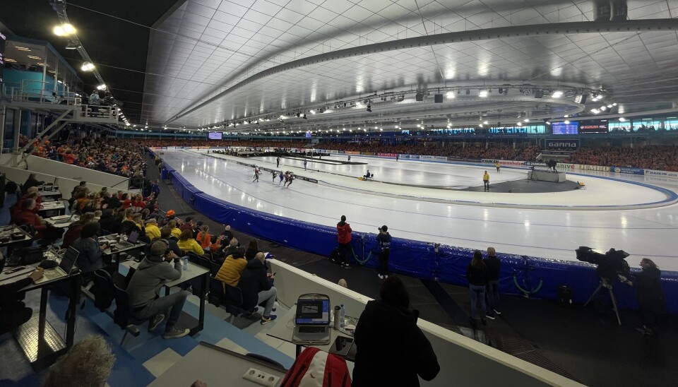 Thialf i Heerenveen er rigget for skøytefest.